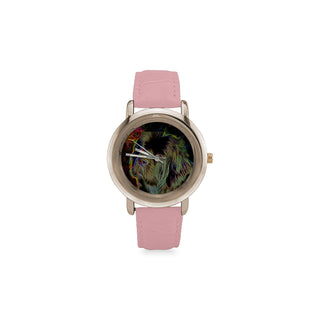 Newfoundland Glow Design 1 Women's Rose Gold Leather Strap Watch - TeeAmazing