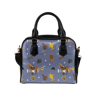 Equestrian Pattern Shoulder Handbag - TeeAmazing