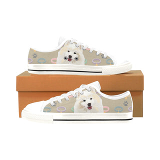 American Eskimo Dog White Men's Classic Canvas Shoes/Large Size - TeeAmazing