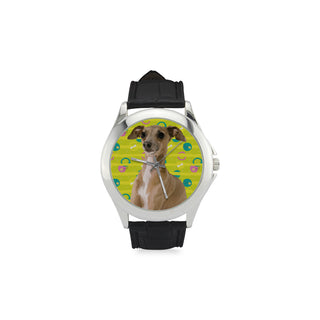 Italian Greyhound Women's Classic Leather Strap Watch - TeeAmazing