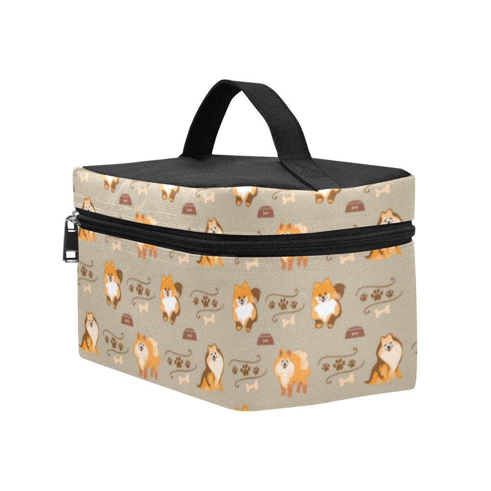 Pomeranian Pattern Cosmetic Bag/Large - TeeAmazing