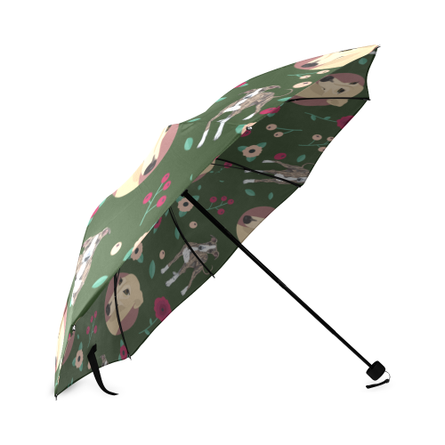 Greyhound Flower Foldable Umbrella - TeeAmazing