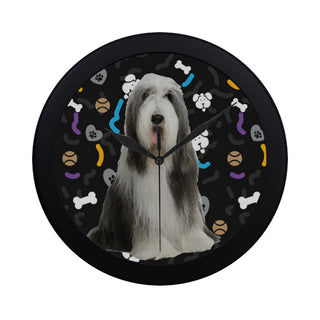 Bearded Collie Dog Circular Plastic Wall clock - TeeAmazing