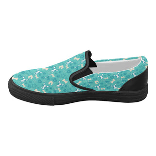 Australian Cattle Dog Pattern Black Women's Slip-on Canvas Shoes - TeeAmazing