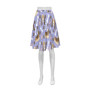 Basset Hound Pattern Athena Women's Short Skirt - TeeAmazing