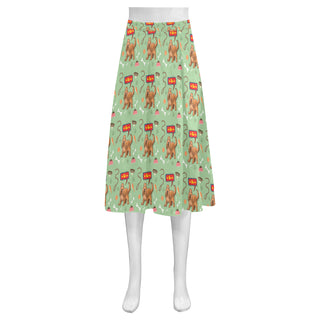 American Cocker Spaniel Pattern Mnemosyne Women's Crepe Skirt - TeeAmazing