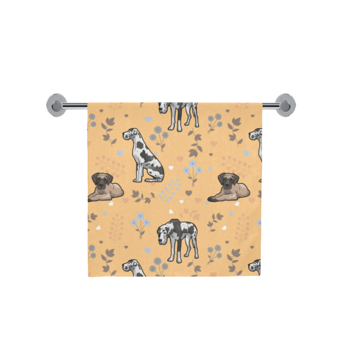 Great Dane Flower Bath Towel 30"x56" - TeeAmazing