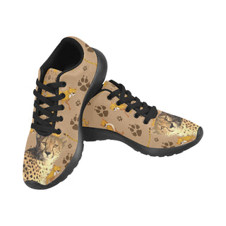 Cheetah Black Sneakers for Men - TeeAmazing