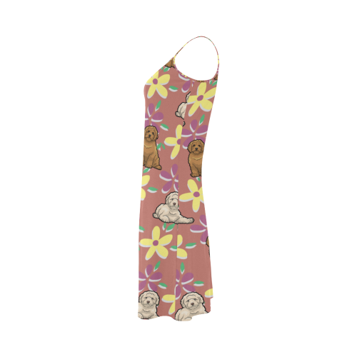 Labradoodle Flower Alcestis Slip Dress - TeeAmazing