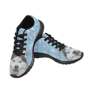 Husky Lover Black Sneakers for Women - TeeAmazing