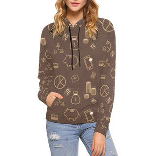 Accountant Pattern All Over Print Hoodie for Women - TeeAmazing