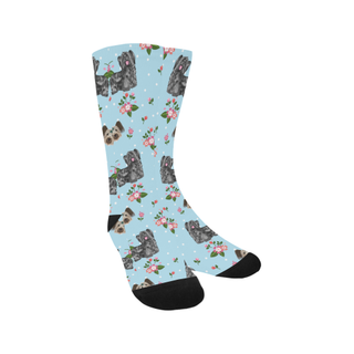 Skye Terrier Flower Trouser Socks - TeeAmazing