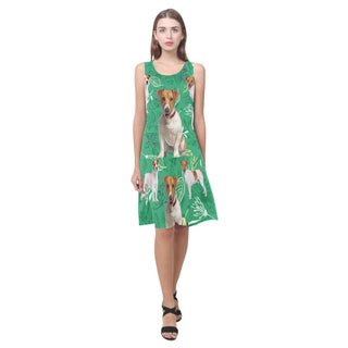 Jack Russell Terrier Lover Sleeveless Splicing Shift Dress - TeeAmazing