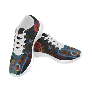 Corgi Glow Design 1 White Sneakers for Women - TeeAmazing