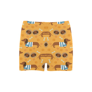 Dachshund Pattern Briseis Skinny Shorts - TeeAmazing