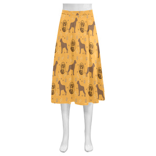 Rottweiler Pattern Mnemosyne Women's Crepe Skirt - TeeAmazing