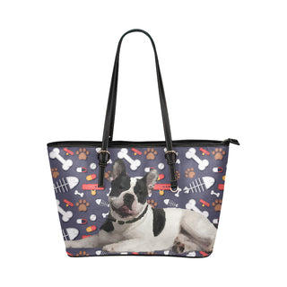 French Bulldog Dog Leather Tote Bag/Small - TeeAmazing