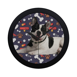 French Bulldog Dog Black Circular Plastic Wall clock - TeeAmazing
