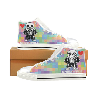 Undertale White High Top Canvas Shoes for Kid - TeeAmazing