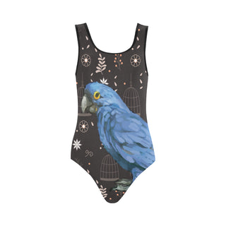 Hyacinth Macaw Parrot Vest One Piece Swimsuit - TeeAmazing