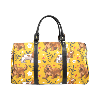 English Cocker Spaniel Flower New Waterproof Travel Bag/Large - TeeAmazing