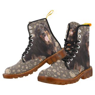Hovawart Dog Black Boots For Women - TeeAmazing
