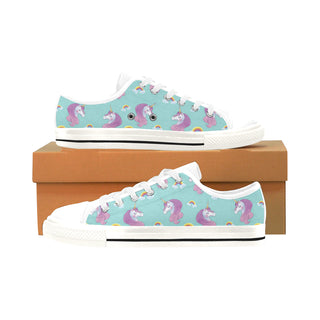 Unicorn White Men's Classic Canvas Shoes/Large Size - TeeAmazing