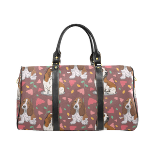 Basset Hound Flower New Waterproof Travel Bag/Small - TeeAmazing