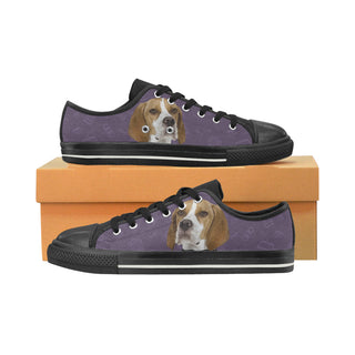English Pointer Dog Black Low Top Canvas Shoes for Kid - TeeAmazing