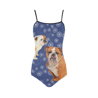 English Bulldog Lover Strap Swimsuit - TeeAmazing