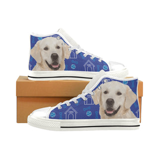 Labrador Retriever White Men’s Classic High Top Canvas Shoes - TeeAmazing