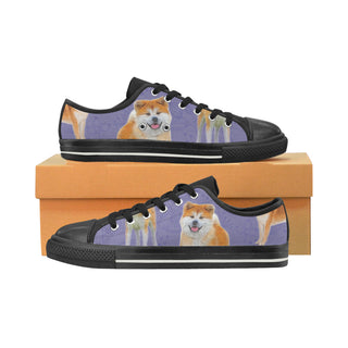 Akita Lover Black Canvas Women's Shoes/Large Size - TeeAmazing