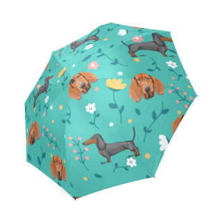 Dachshund Flower Foldable Umbrella - TeeAmazing
