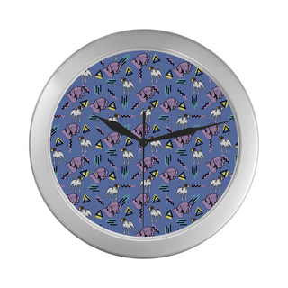 German Shorthaired Pointer Pattern Silver Color Wall Clock - TeeAmazing