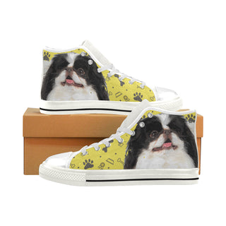 Japanese Chin Dog White Men’s Classic High Top Canvas Shoes - TeeAmazing