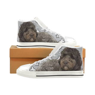 Newfypoo Dog White Men’s Classic High Top Canvas Shoes - TeeAmazing