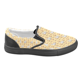 Afghan Hound Pattern Women's Unusual Slip-on Canvas Shoes (Model 019) - TeeAmazing