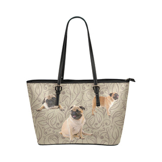 Pug Lover Leather Tote Bag/Small - TeeAmazing