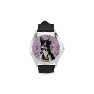 Border Collie Women's Classic Leather Strap Watch - TeeAmazing