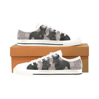 Scottish Terrier Lover White Men's Classic Canvas Shoes/Large Size - TeeAmazing