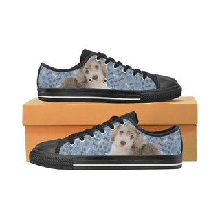 Schnoodle Dog Black Women's Classic Canvas Shoes - TeeAmazing