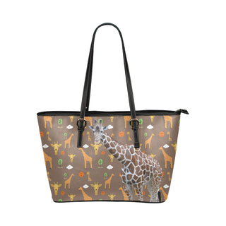 Giraffe Leather Tote Bag/Small - TeeAmazing