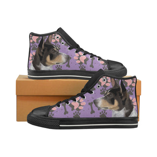 Rat Terrier Black Men’s Classic High Top Canvas Shoes - TeeAmazing