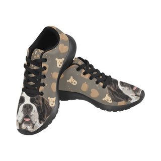 St. Bernard Dog Black Sneakers for Men - TeeAmazing