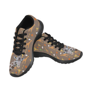 Giraffe Black Sneakers for Women - TeeAmazing