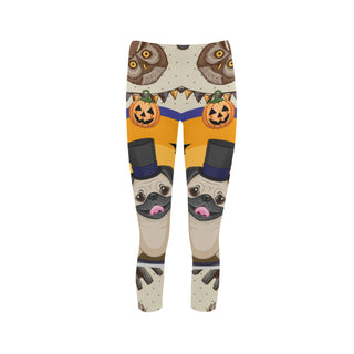 Pug Halloween Capri Legging (Model L02) - TeeAmazing