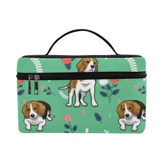 Beagle Flower Cosmetic Bag/Large - TeeAmazing