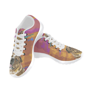 English Bulldog Water Colour No.2 White Sneakers for Men - TeeAmazing