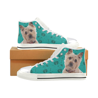 Cairn terrier White Women's Classic High Top Canvas Shoes - TeeAmazing