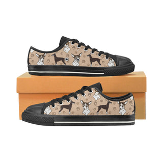 Manchester Terrier Black Low Top Canvas Shoes for Kid - TeeAmazing